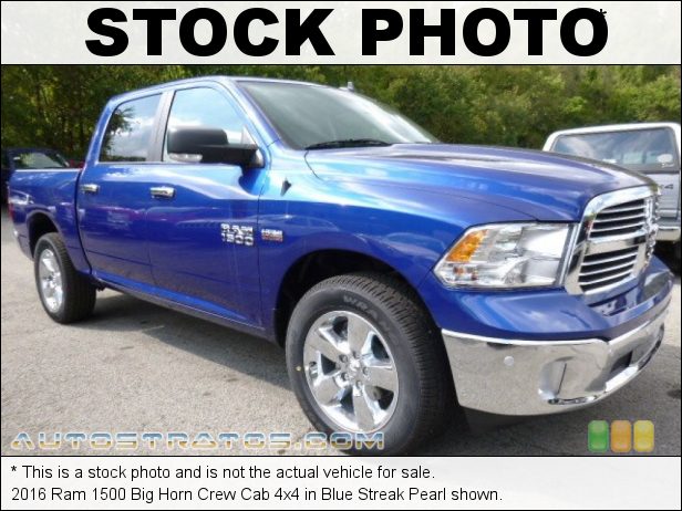 Stock photo for this 2016 Ram 1500 Big Horn Crew Cab 4x4 5.7 Liter HEMI MDS OHV 16-Valve VVT V8 8 Speed Automatic