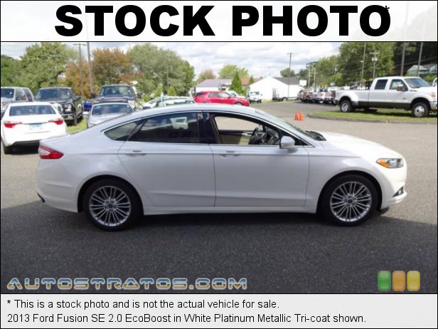 Stock photo for this 2013 Ford Fusion SE 2.0 EcoBoost 2.0 Liter EcoBoost DI Turbocharged DOHC 16-Valve Ti-VCT 4 Cylind 6 Speed SelectShift Automatic
