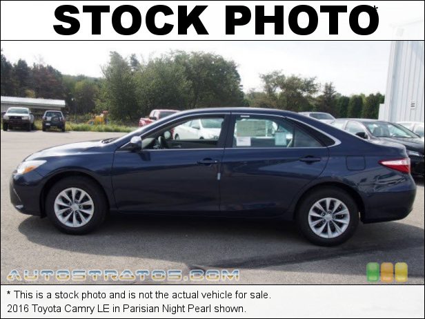 Stock photo for this 2016 Toyota Camry LE 2.5 Liter DOHC 16-Valve VVT-i 4 Cylinder 6 Speed Automatic