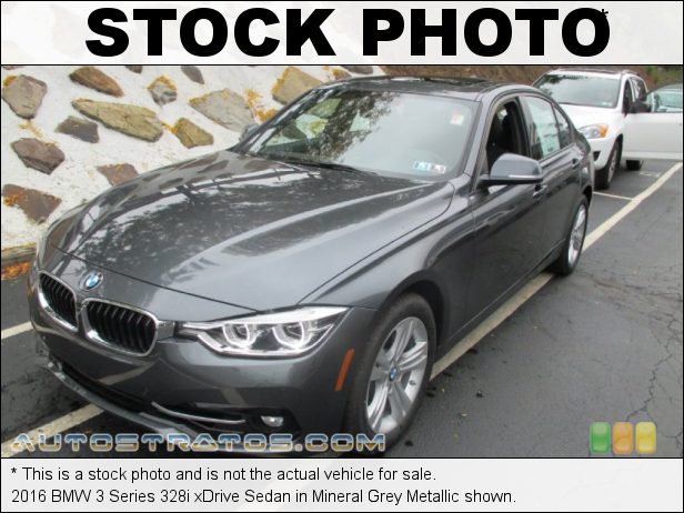 Stock photo for this 2016 BMW 3 Series 328i xDrive Sedan 2.0 Liter DI TwinPower Turbocharged DOHC 16-Valve VVT 4 Cylinder 8 Speed Automatic