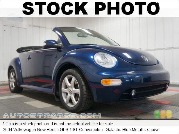 Stock photo for this 2004 Volkswagen New Beetle GLS 1.8T Convertible 1.8 Liter Turbocharged DOHC 20-Valve 4 Cylinder 6 Speed Tiptronic Automatic