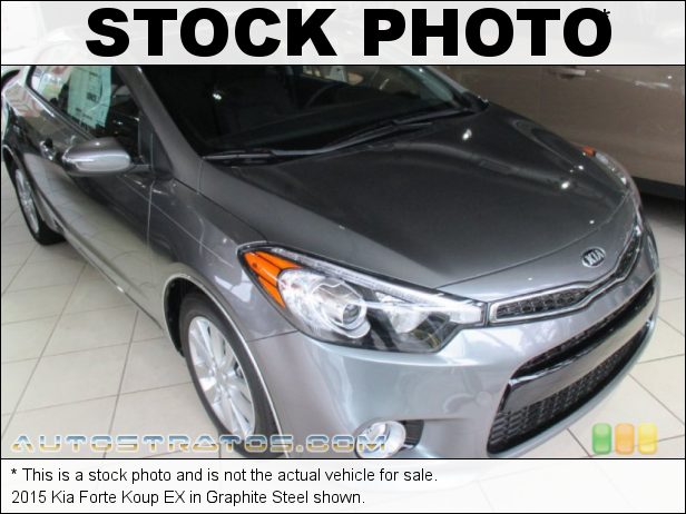 Stock photo for this 2015 Kia Forte Koup EX 2.0 Liter GDI DOHC 16-Valve CVVT 4 Cylinder 6 Speed Sportmatic Automatic