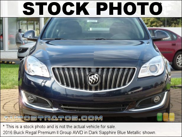 Stock photo for this 2016 Buick Regal Premium II Group AWD 2.0 Liter SIDI Turbocharged DOHC 16-Valve VVT 4 Cylinder 6 Speed Automatic