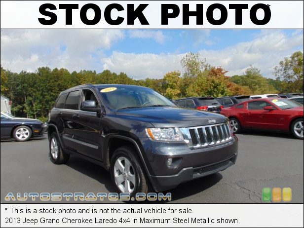 Stock photo for this 2013 Jeep Grand Cherokee Laredo 4x4 3.6 Liter DOHC 24-Valve VVT Pentastar V6 5 Speed Automatic