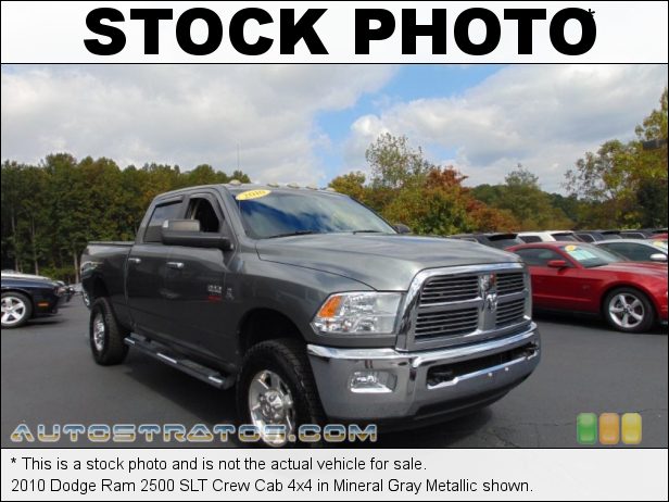Stock photo for this 2010 Dodge Ram 2500 Crew Cab 4x4 6.7 Liter OHV 24-Valve Cummins Turbo-Diesel Inline 6 Cylinder 6 Speed Automatic