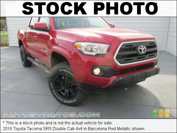 Stock photo for this 2016 Toyota Tacoma TRD Sport Double Cab 4x4 3.5 Liter DI Atkinson-Cycle DOHC 16-Valve VVT-i V6 6 Speed Automatic
