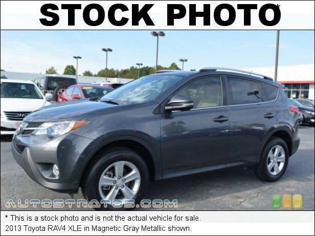 Stock photo for this 2013 Toyota RAV4 XLE 2.5 Liter DOHC 16-Valve Dual VVT-i 4 Cylinder 6 Speed ECT-i Automatic