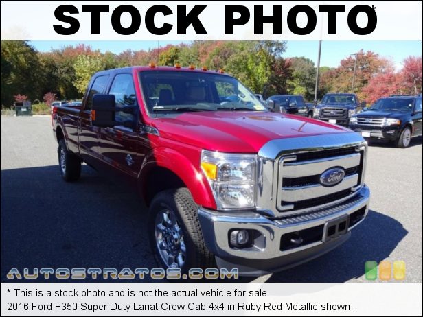 Stock photo for this 2016 Ford F350 Super Duty Lariat Crew Cab 4x4 6.7 Liter OHV 32-Valve B20 Power Stroke Turbo-Diesel V8 TorqShift 6 Speed SelectShift Automatic