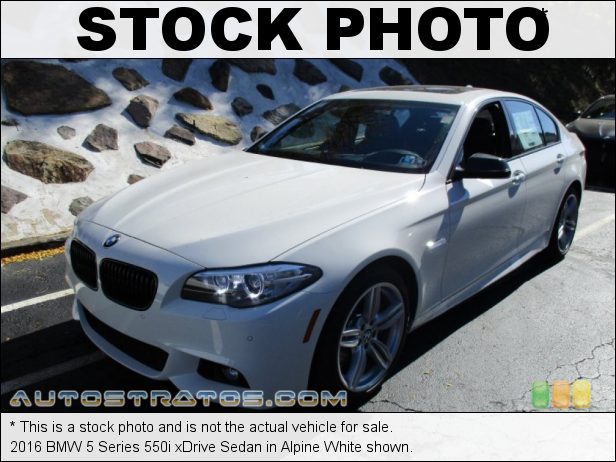Stock photo for this 2016 BMW 5 Series 550i xDrive Sedan 4.4 Liter DI TwinPower Turbocharged DOHC 32-Valve VVT V8 8 Speed Automatic