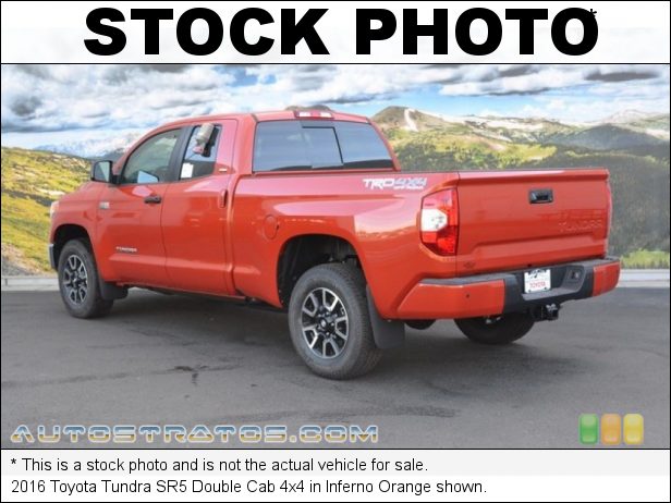 Stock photo for this 2016 Toyota Tundra Double Cab 4x4 5.7 Liter i-Force DOHC 32-Valve VVT-i V8 6 Speed ECT-i Automatic