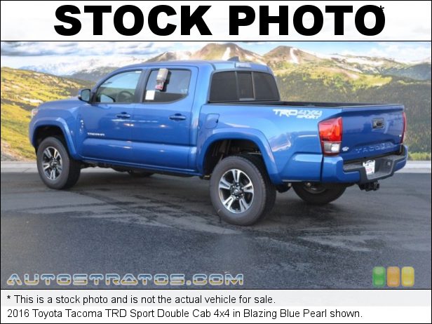 Stock photo for this 2016 Toyota Tacoma Double Cab 4x4 3.5 Liter DI Atkinson-Cycle DOHC 16-Valve VVT-i V6 6 Speed Automatic