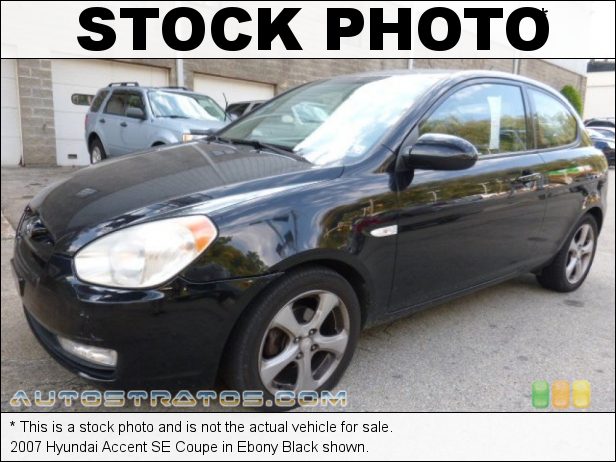 Stock photo for this 2007 Hyundai Accent SE Coupe 1.6 Liter DOHC 16V VVT 4 Cylinder 4 Speed Automatic
