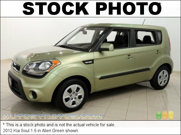 Stock photo for this 2012 Kia Soul 1.6 1.6 Liter DOHC 16-Valve CVVT 4 Cylinder 4 Speed Automatic