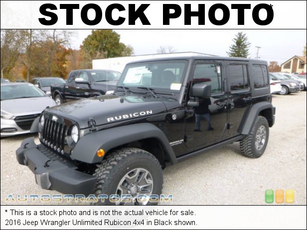 Stock photo for this 2016 Jeep Wrangler Unlimited Rubicon 4x4 3.6 Liter DOHC 24-Valve VVT V6 5 Speed Automatic