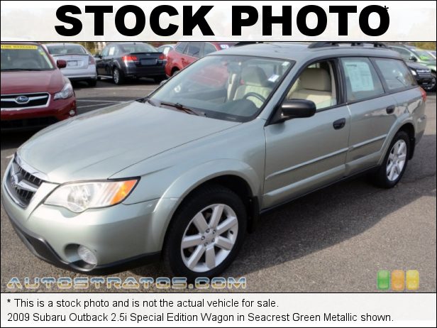 Stock photo for this 2009 Subaru Outback 2.5i Special Edition Wagon 2.5 Liter SOHC 16-Valve VVT Flat 4 Cylinder 4 Speed Sportshift Automatic