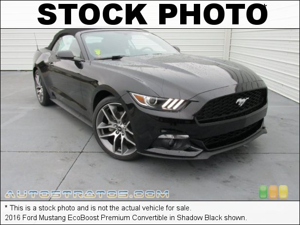 Stock photo for this 2016 Ford Mustang EcoBoost Premium Convertible 2.3 Liter GTDI Turbocharged DOHC 16-Valve EcoBoost 4 Cylinder 6 Speed SelectShift Automatic