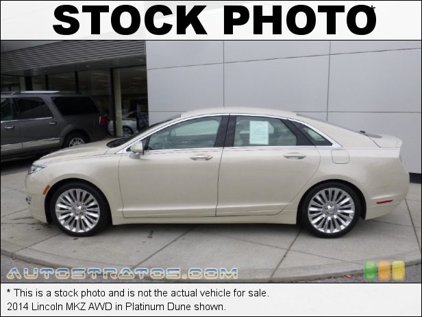 Stock photo for this 2014 Lincoln MKZ AWD 2.0 Liter GTDI Turbocharged DOHC 16-Valve EcoBoost 4 Cylinder 6 Speed SelectShift Automatic