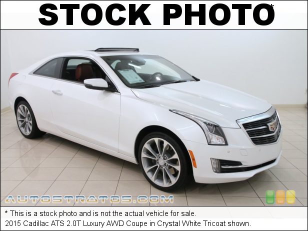 Stock photo for this 2015 Cadillac ATS 2.0T Luxury AWD Coupe 2.0 Liter DI Turbocharged DOHC 16-Valve VVT 4 Cylinder 6 Speed Automatic