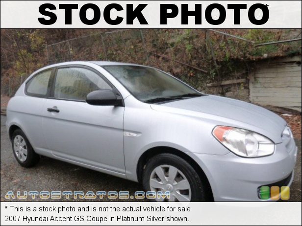Stock photo for this 2007 Hyundai Accent GS Coupe 1.6 Liter DOHC 16V VVT 4 Cylinder 4 Speed Automatic