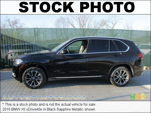 Stock photo for this 2016 BMW X5 xDrive40e 2.0 Liter DI TwinPower Turbocharged DOHC 16-Valve VVT 4 Cylinder 8 Speed Automatic