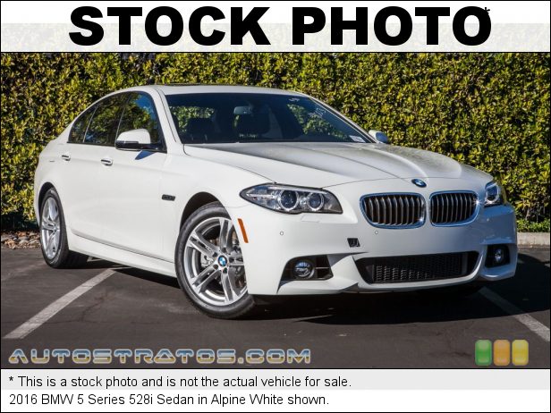 Stock photo for this 2016 BMW 5 Series 528i Sedan 2.0 Liter DI TwinPower Turbocharged DOHC 16-Valve VVT 4 Cylinder 8 Speed Automatic