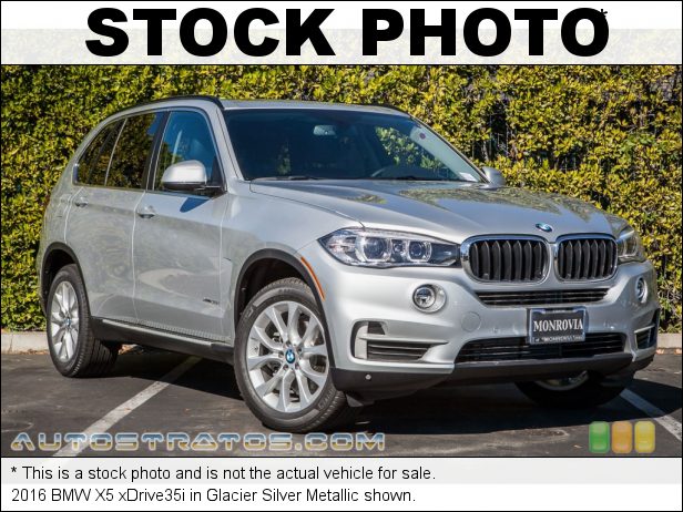 Stock photo for this 2016 BMW X5 xDrive35i 3.0 Liter DI TwinPower Turbocharged DOHC 24-Valve VVT Inline 6 C 8 Speed Automatic