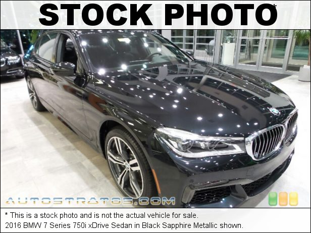 Stock photo for this 2016 BMW 7 Series 750i xDrive Sedan 4.4 Liter DI TwinPower Turbocharged DOHC 32-Valve VVT V8 8 Speed Automatic