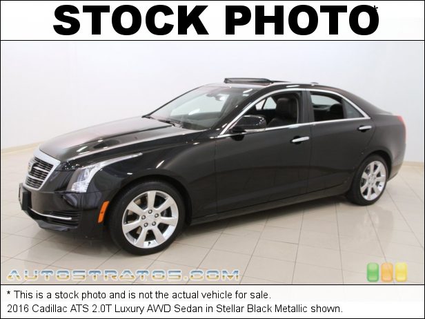 Stock photo for this 2016 Cadillac ATS 2.0T Luxury AWD Sedan 2.0 Liter DI Turbocharged DOHC 16-Valve VVT 4 Cylinder 8 Speed Automatic