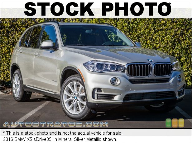 Stock photo for this 2016 BMW X5 sDrive35i 3.0 Liter DI TwinPower Turbocharged DOHC 24-Valve VVT Inline 6 C 8 Speed Automatic