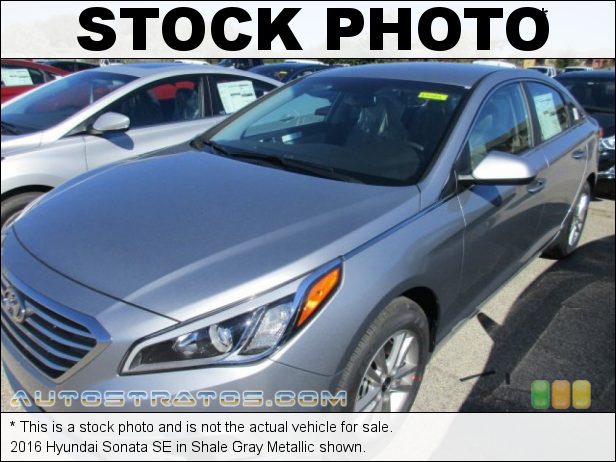 Stock photo for this 2016 Hyundai Sonata SE 2.4 Liter GDI DOHC 16-Valve D-CVVT 4 Cylinder 6 Speed SHIFTRONIC Automatic