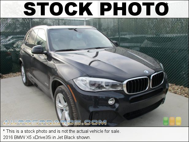 Stock photo for this 2016 BMW X5 xDrive35i 3.0 Liter DI TwinPower Turbocharged DOHC 24-Valve VVT Inline 6 C 8 Speed Automatic