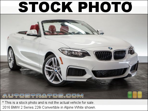 Stock photo for this 2016 BMW 2 Series 228i Convertible 2.0 Liter DI TwinPower Turbocharged DOHC 16-Valve VVT 4 Cylinder 8 Speed Automatic