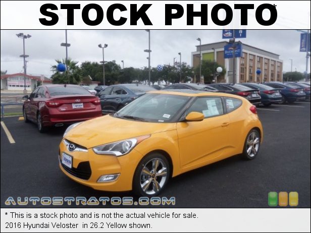 Stock photo for this 2016 Hyundai Veloster  1.6 Liter GDI DOHC 16-Valve D-CVVT 4 Cylinder 6 Speed EcoShift DCT Automatic