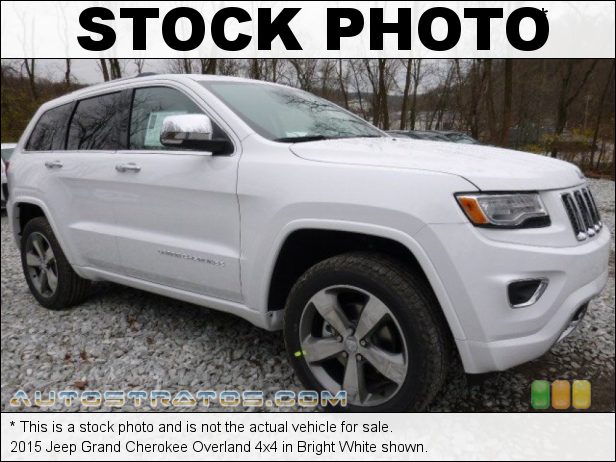 Stock photo for this 2015 Jeep Grand Cherokee Overland 4x4 3.6 Liter DOHC 24-Valve VVT Pentastar V6 8 Speed Paddle-Shift Automatic