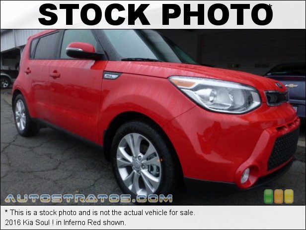 Stock photo for this 2016 Kia Soul ! 2.0 Liter GDI DOHC 16-Valve CVVT 4 Cylinder 6 Speed Automatic