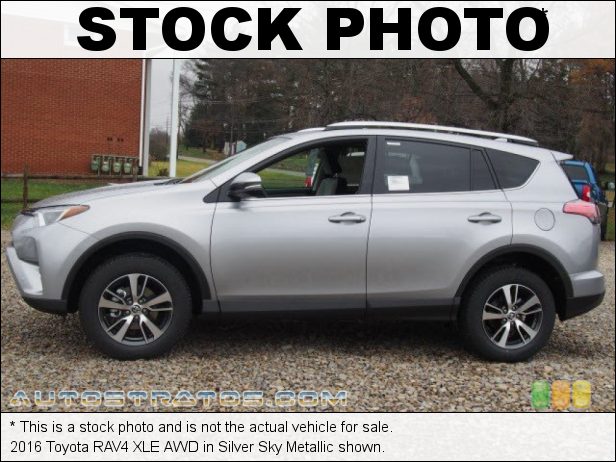Stock photo for this 2016 Toyota RAV4 XLE AWD 2.5 Liter DOHC 16-Valve Dual VVT-i 4 Cylinder 6 Speed ECT-i Automatic
