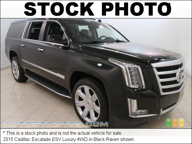Stock photo for this 2015 Cadillac Escalade ESV Luxury 4WD 6.2 Liter DI OHV 16-Valve VVT V8 6 Speed Automatic