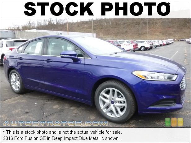 Stock photo for this 2016 Ford Fusion SE 1.5 Liter EcoBoost DI Turbocharged DOHC 16-Valve Ti-VCT 4 Cylind 6 Speed SelectShift Automatic