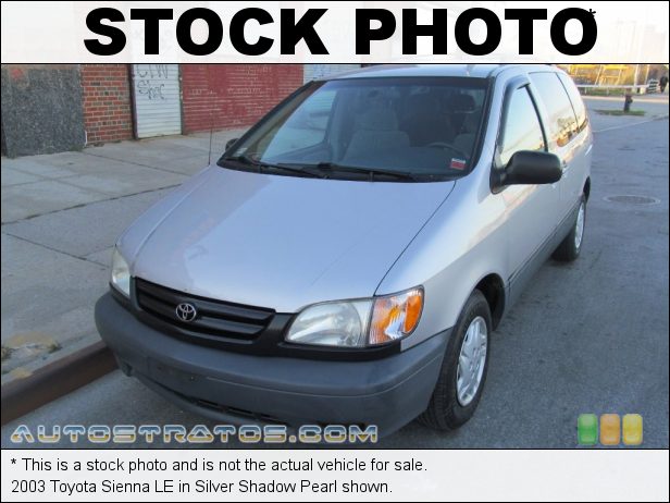 Stock photo for this 2003 Toyota Sienna LE 3.0 Liter DOHC 24-Valve VVT-i V6 4 Speed Automatic