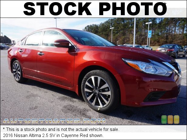 Stock photo for this 2017 Nissan Altima 2.5 SV 2.5 Liter DOHC 16-Valve CVTCS 4 Cylinder Xtronic CVT Automatic