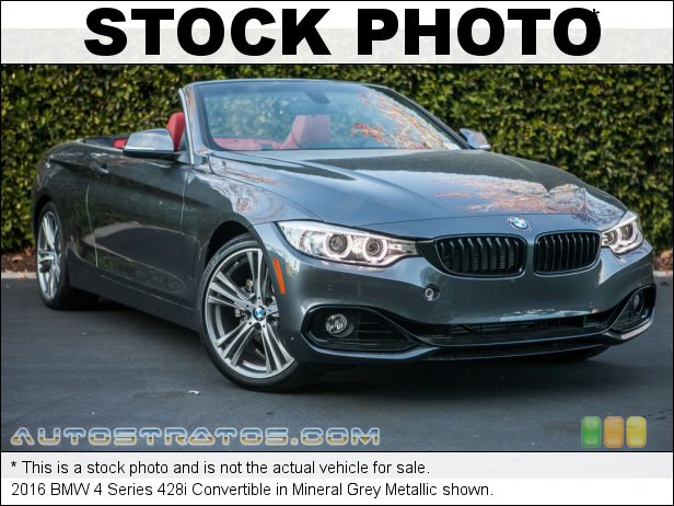 Stock photo for this 2016 BMW 4 Series 428i Convertible 2.0 Liter DI TwinPower Turbocharged DOHC 16-Valve VVT 4 Cylinder 8 Speed Automatic