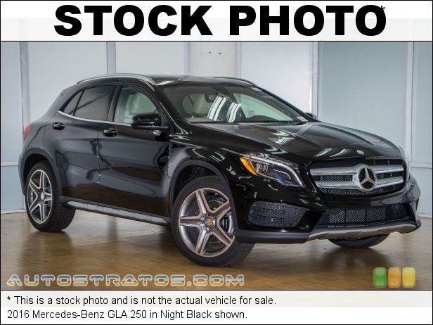 Stock photo for this 2016 Mercedes-Benz GLA 250 2.0 Liter DI Turbocharged DOHC 16-Valve VVT 4 Cylinder 7 Speed DCT Dual-Clutch Automatic