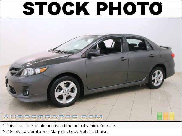 Stock photo for this 2013 Toyota Corolla S 1.8 Liter DOHC 16-Valve Dual VVT-i 4 Cylinder 4 Speed ECT-i Automatic