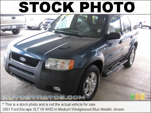 Stock photo for this 2001 Ford Escape XLT V6 4WD 3.0 Liter DOHC 24-Valve V6 4 Speed Automatic