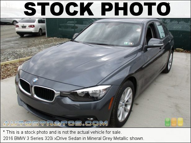 Stock photo for this 2016 BMW 3 Series 320i xDrive Sedan 2.0 Liter DI TwinPower Turbocharged DOHC 16-Valve VVT 4 Cylinder 8 Speed Automatic