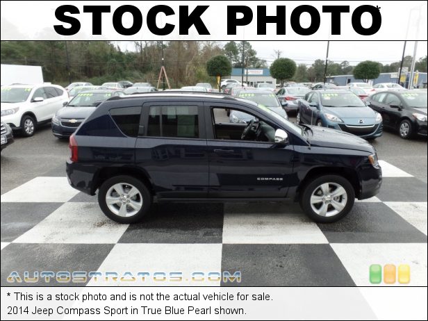 Stock photo for this 2014 Jeep Compass Sport 2.4 Liter DOHC 16-Valve Dual VVT 4 Cylinder 6 Speed Automatic