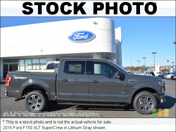 Stock photo for this 2016 Ford F150 XLT SuperCrew 3.5 Liter DI Twin-Turbocharged DOHC 24-Valve EcoBoost V6 6 Speed Automatic