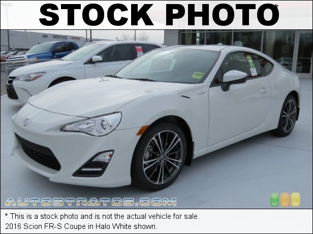 Stock photo for this 2016 Scion FR-S Coupe 2.0 Liter D4-S DOHC 16-Valve DVVT Boxer 4 Cylinder 6 Speed Automatic