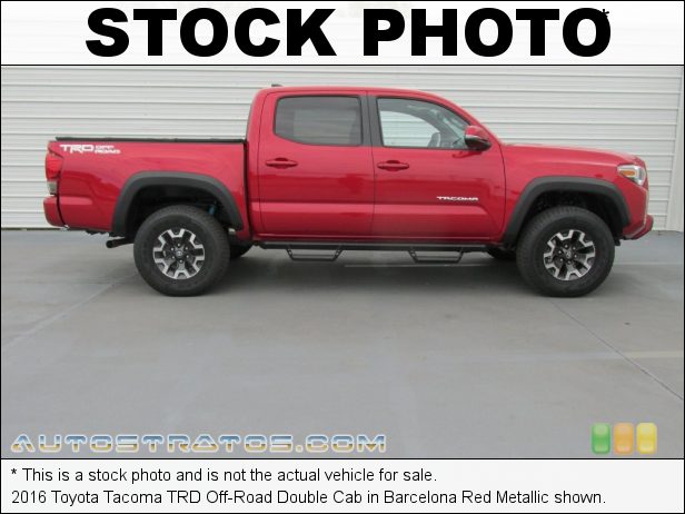 Stock photo for this 2016 Toyota Tacoma Double Cab 3.5 Liter DI Atkinson-Cycle DOHC 16-Valve VVT-i V6 6 Speed Automatic