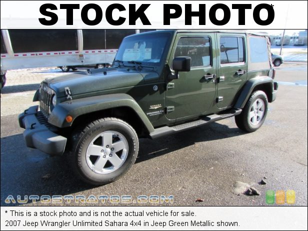 Stock photo for this 2007 Jeep Wrangler Unlimited Sahara 4x4 3.8 Liter OHV 12-Valve V6 6 Speed Manual